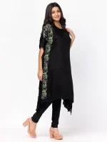 Black Printed Cotton Frock