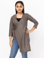 Faded Olive Mixed Cotton Top