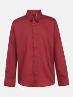 Maroon Satin Cotton Party Shirt