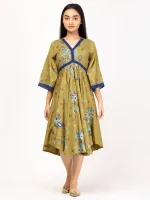 Faded Olive Mixed Cotton Top